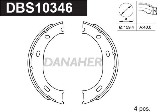 Danaher DBS10346 - Bremžu loku kompl., Stāvbremze ps1.lv