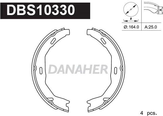 Danaher DBS10330 - Bremžu loku kompl., Stāvbremze ps1.lv