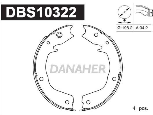 Danaher DBS10322 - Bremžu loku kompl., Stāvbremze ps1.lv