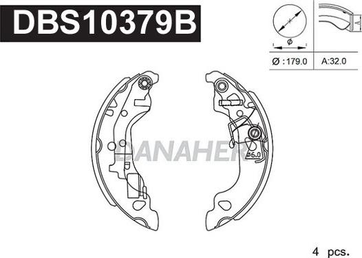 Danaher DBS10379B - Bremžu loku komplekts ps1.lv