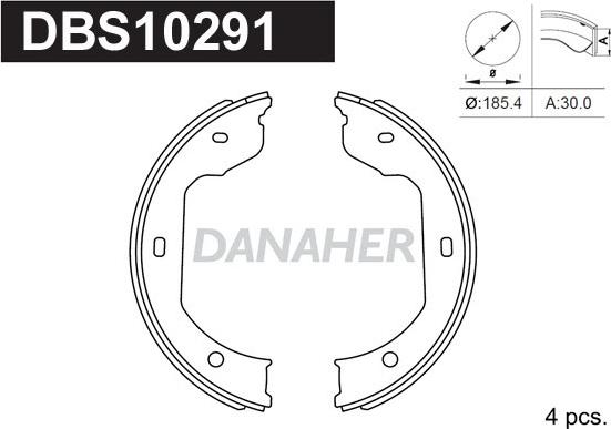 Danaher DBS10291 - Bremžu loku kompl., Stāvbremze ps1.lv