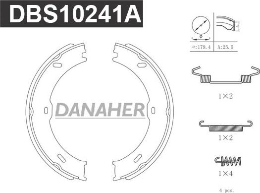 Danaher DBS10241A - Bremžu loku kompl., Stāvbremze ps1.lv