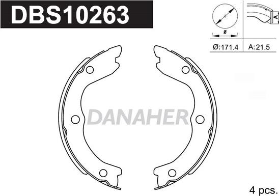 Danaher DBS10263 - Bremžu loku kompl., Stāvbremze ps1.lv