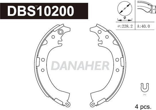 Danaher DBS10200 - Bremžu loku komplekts ps1.lv