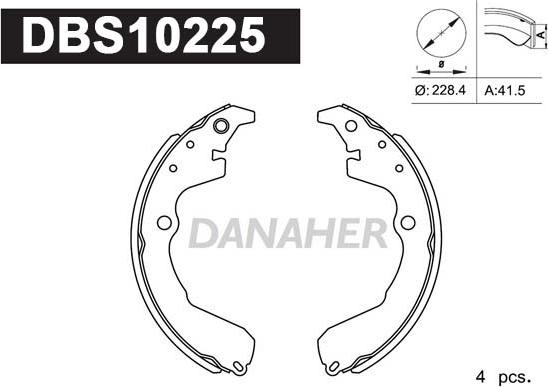 Danaher DBS10225 - Bremžu loku komplekts ps1.lv