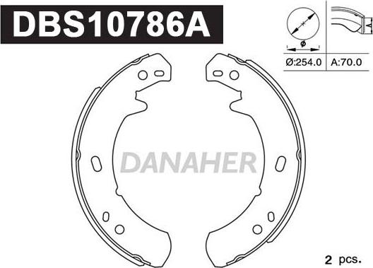 Danaher DBS10786A - Bremžu loku kompl., Stāvbremze ps1.lv