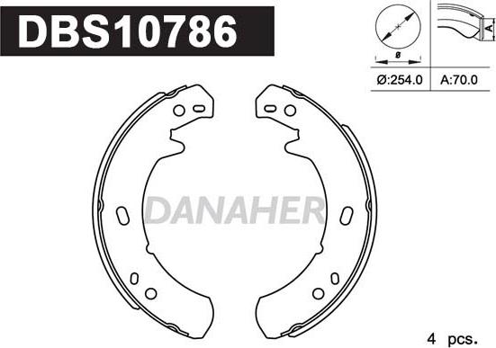 Danaher DBS10786 - Bremžu loku kompl., Stāvbremze ps1.lv