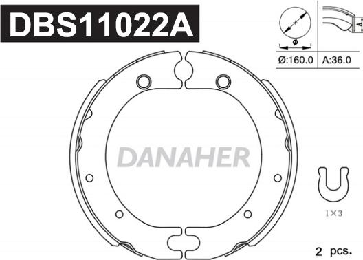 Danaher DBS11022A - Bremžu loku kompl., Stāvbremze ps1.lv