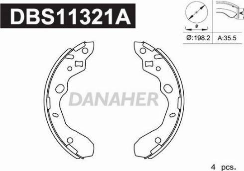 Danaher DBS11321A - Bremžu loku komplekts ps1.lv