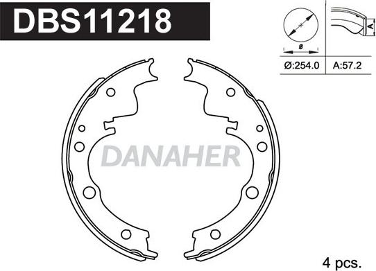 Danaher DBS11218 - Bremžu loku komplekts ps1.lv