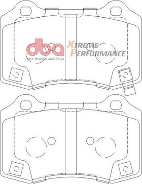 DBA Australia DB8805XP - Augstas veiktspējas bremžu uzliku komplekts ps1.lv