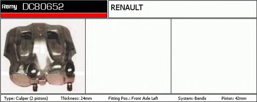 Delco Remy DC80652 - Bremžu suports ps1.lv