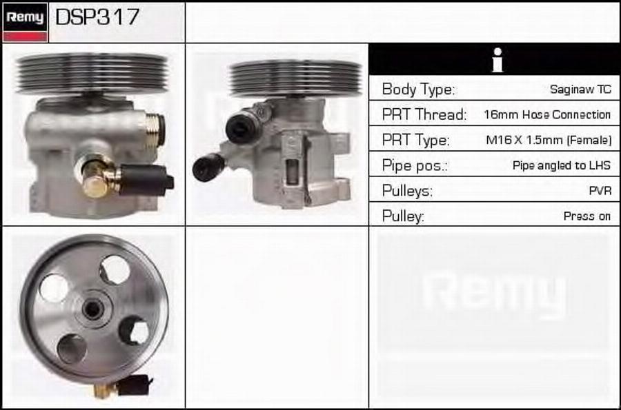 Delco Remy DSP317 - Hidrosūknis, Stūres iekārta ps1.lv