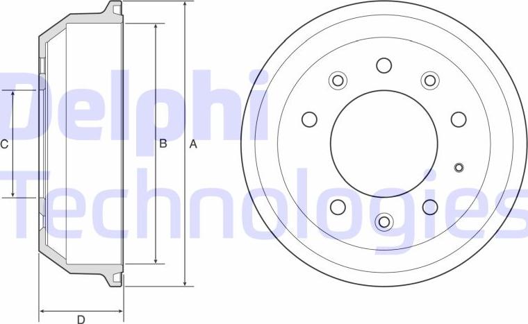 Delphi BF608 - Bremžu trumulis ps1.lv