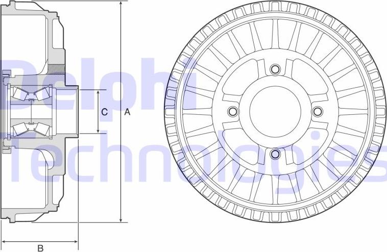 Delphi BFR621 - Bremžu trumulis ps1.lv