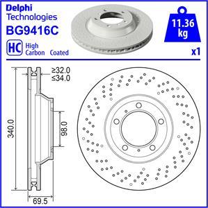 Delphi BG9416C - Bremžu diski ps1.lv