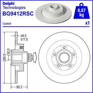 Delphi BG9412RSC - Bremžu diski ps1.lv