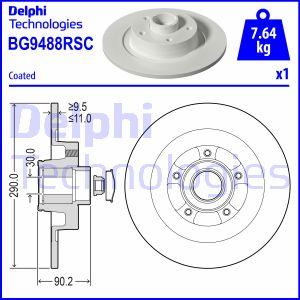 Delphi BG9488RSC - Bremžu diski ps1.lv