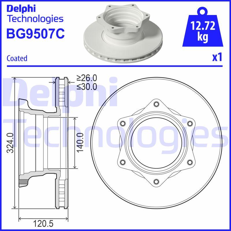 Delphi BG9507C - Bremžu diski ps1.lv