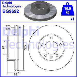 Delphi BG9692 - Bremžu diski ps1.lv