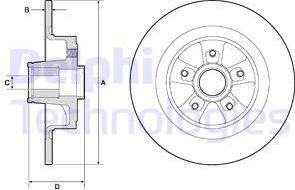 Delphi BG9136RS - Bremžu diski ps1.lv