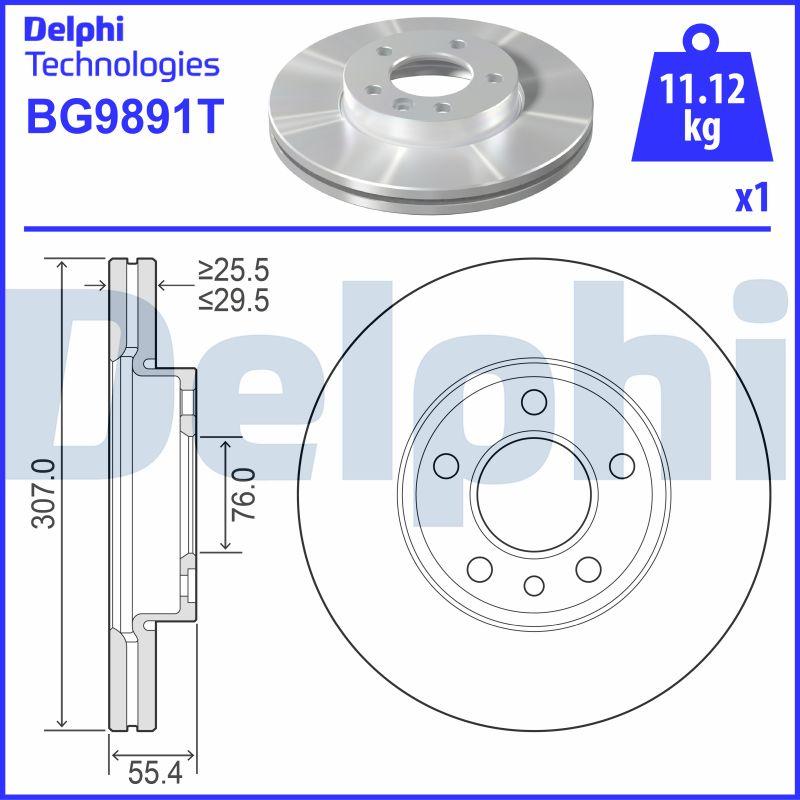 Delphi BG9891T - Bremžu diski ps1.lv