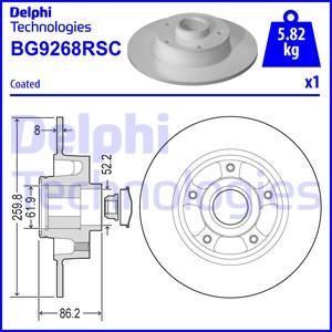 Delphi BG9268RSC - Bremžu diski ps1.lv