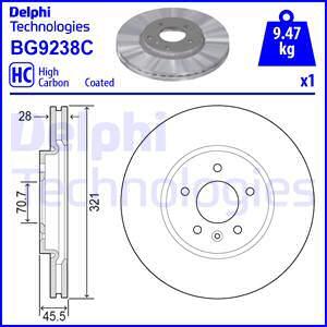 Delphi BG9238C - Bremžu diski ps1.lv