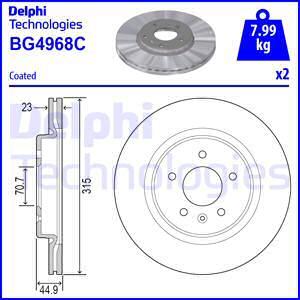 Delphi BG4968C - Bremžu diski ps1.lv