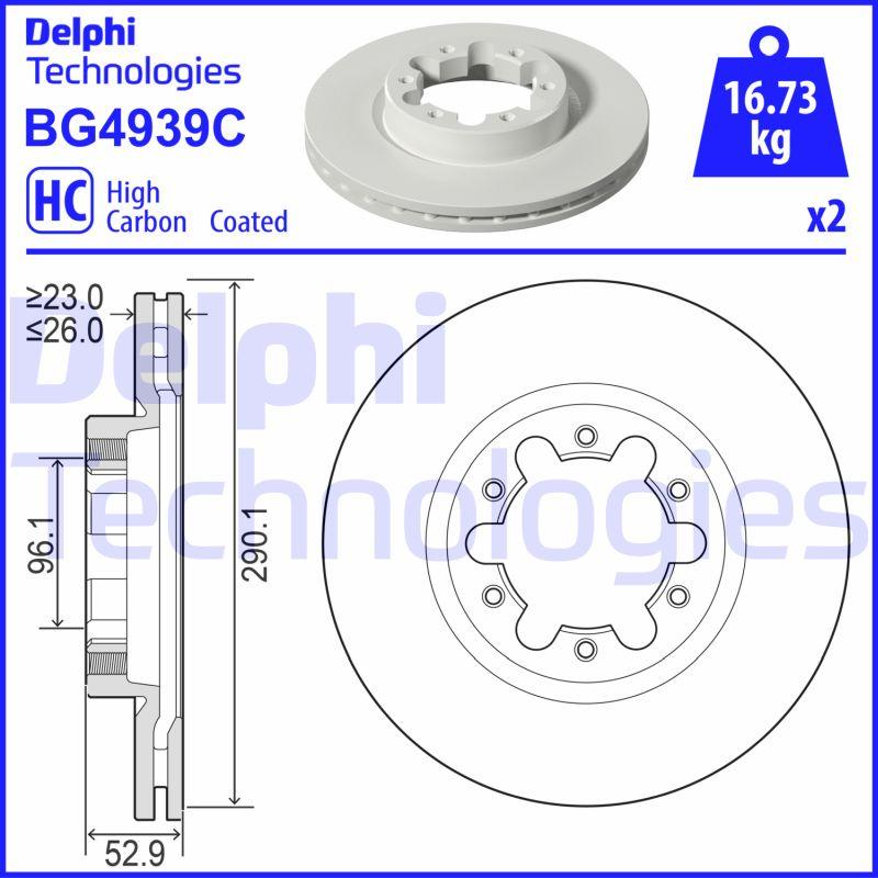 Delphi BG4939C - Bremžu diski ps1.lv