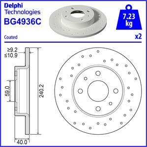 Delphi BG4936C - Bremžu diski ps1.lv