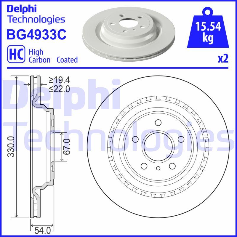 Delphi BG4933C-18B1 - Bremžu diski ps1.lv