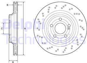 Brembo 09.B743.41 - Bremžu diski ps1.lv