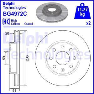 Delphi BG4972C-18B1 - Bremžu diski ps1.lv