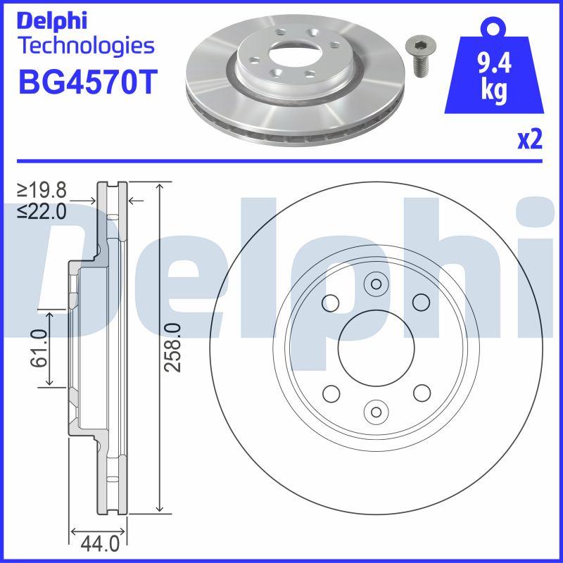 Delphi BG4570T - Bremžu diski ps1.lv