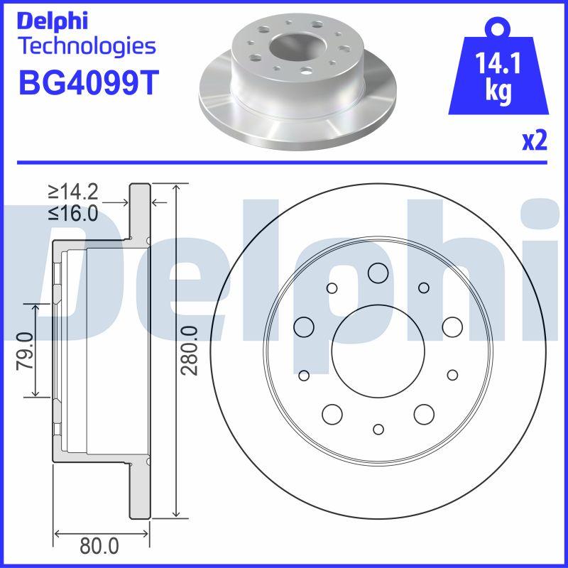 Delphi BG4099T - Bremžu diski ps1.lv