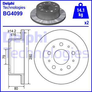 Delphi BG4099 - Bremžu diski ps1.lv