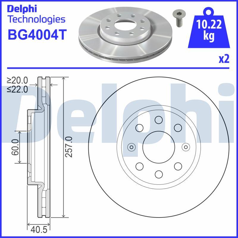 Delphi BG4004T - Bremžu diski ps1.lv