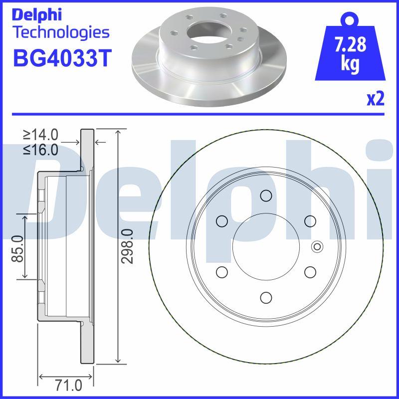 Delphi BG4033T - Bremžu diski ps1.lv