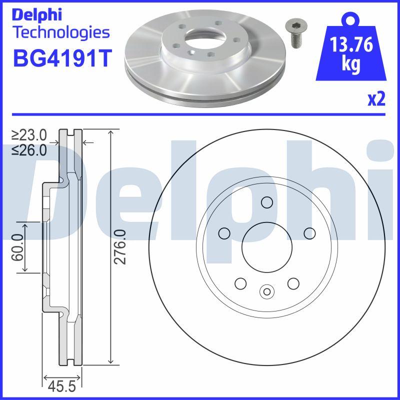 Delphi BG4191T - Bremžu diski ps1.lv