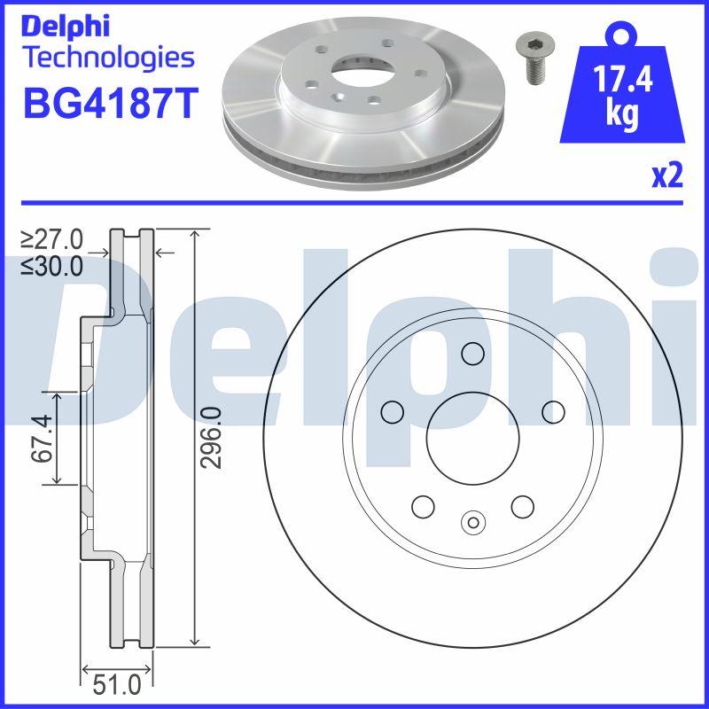 Delphi BG4187T - Bremžu diski ps1.lv