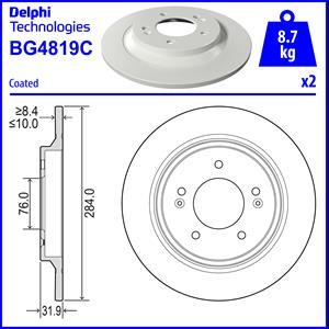Delphi BG4819C - Bremžu diski ps1.lv