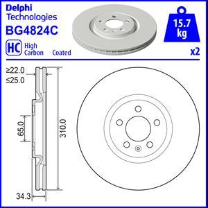 Delphi BG4824C - Bremžu diski ps1.lv