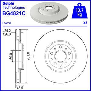 Delphi BG4821C - Bremžu diski ps1.lv