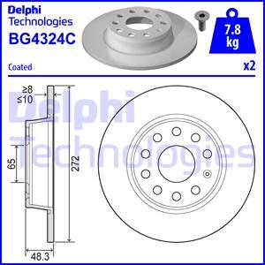 Delphi BG4324C-18B1 - Bremžu diski ps1.lv