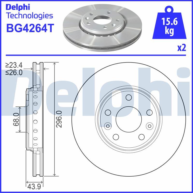 Delphi BG4264T - Bremžu diski ps1.lv