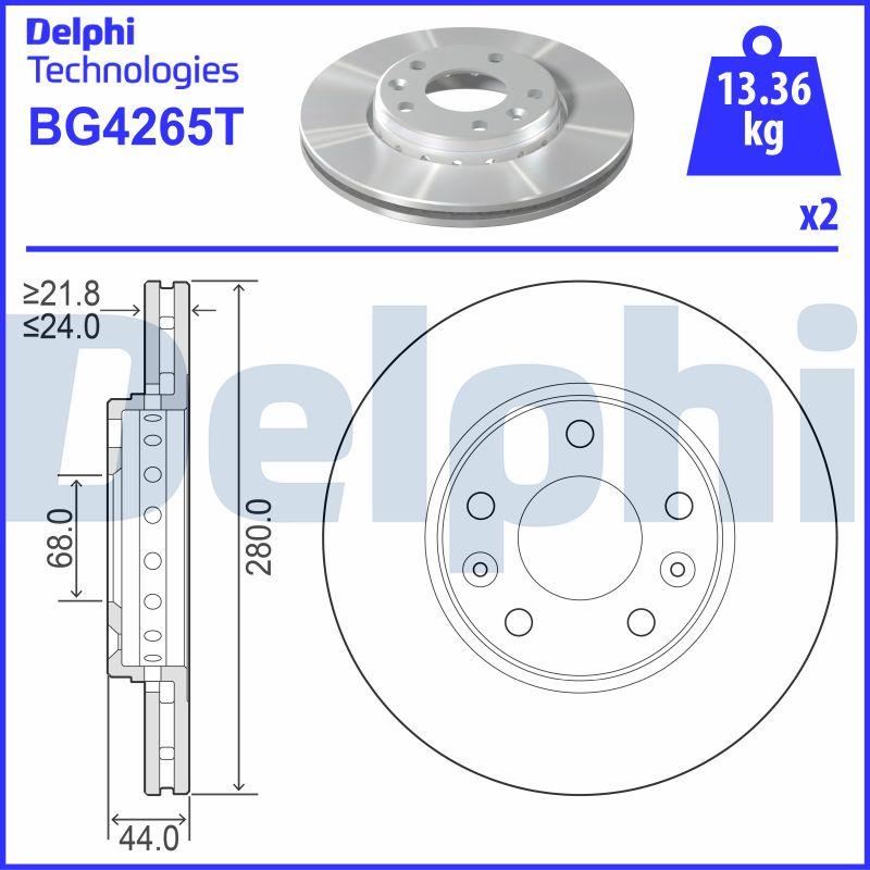 Delphi BG4265T - Bremžu diski ps1.lv