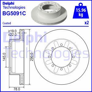 Delphi BG5091C - Bremžu diski ps1.lv