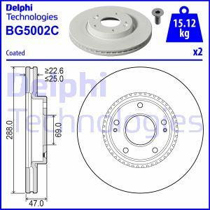 Delphi BG5002C - Bremžu diski ps1.lv