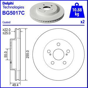 Delphi BG5017C - Bremžu diski ps1.lv